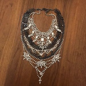 Xevana Crystal and Gunmetal Necklace